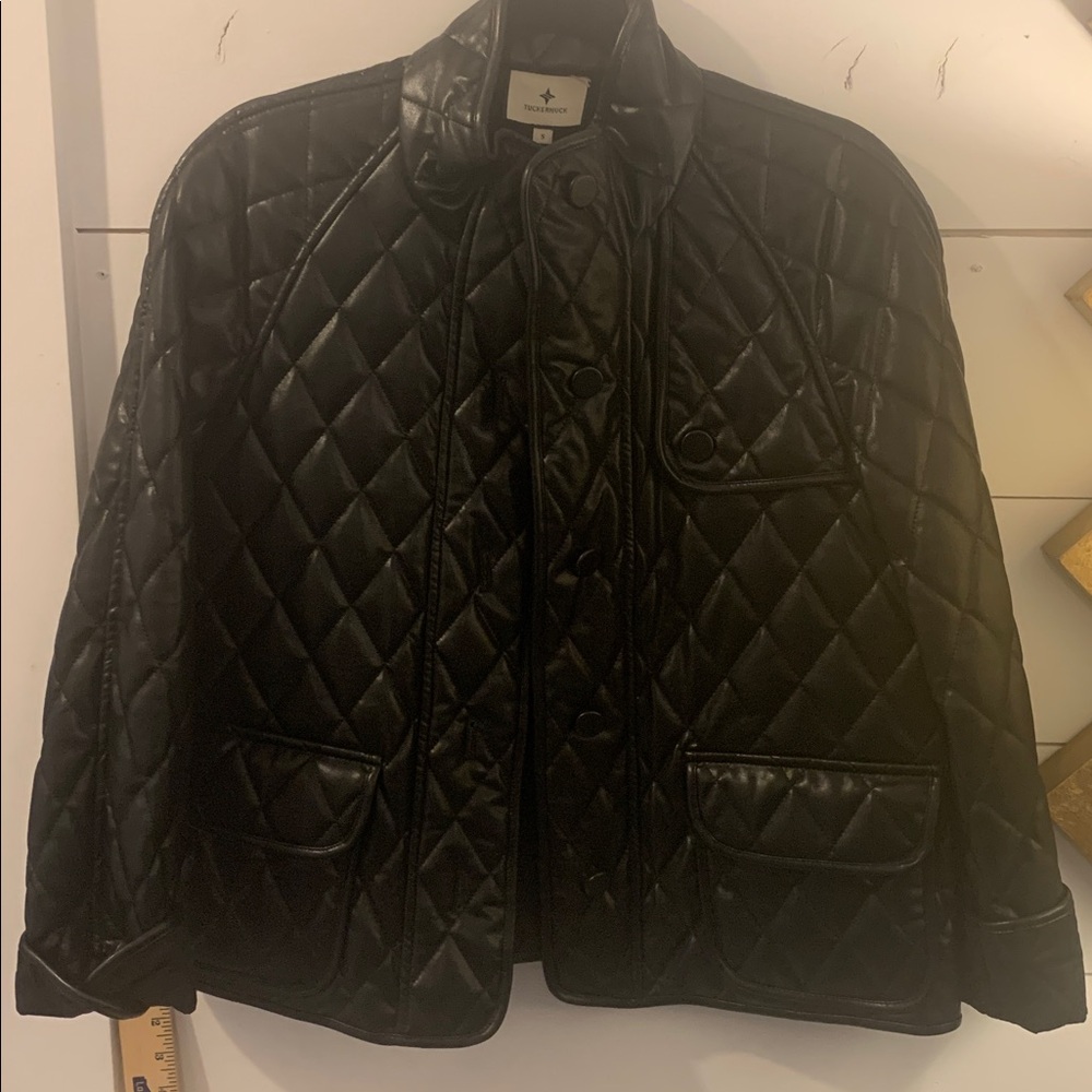 Tuckernuck Black Quilted Leather Jacket